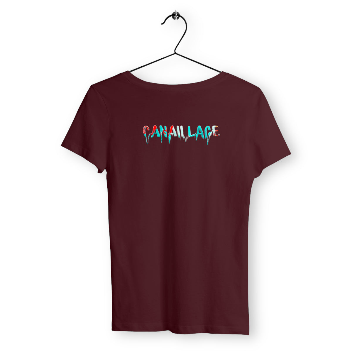 T-shirt femme canaillage paint - dos_bordeaux