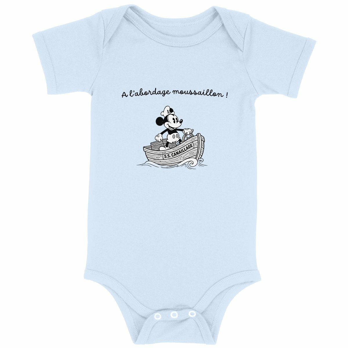 Body Mickey à l'abordage moussaillon - face_bleu