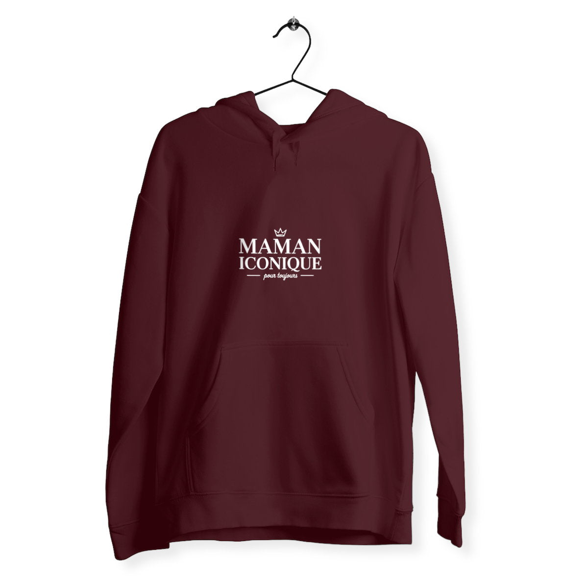 Sweat femme Maman iconique - face_bordeaux