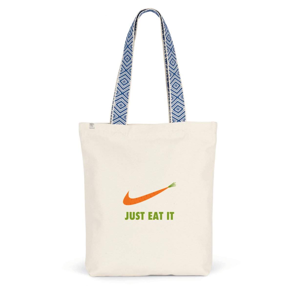 Sac coton ethnique just eat it vert