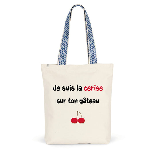 Sac coton ethnique je suis la cerise sur ton gâteau
