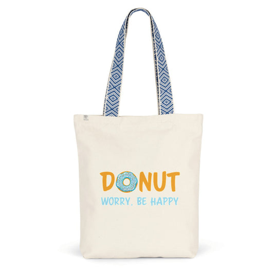 Sac coton ethnique donut worry be happy