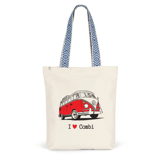 Sac coton ethnique I love combi