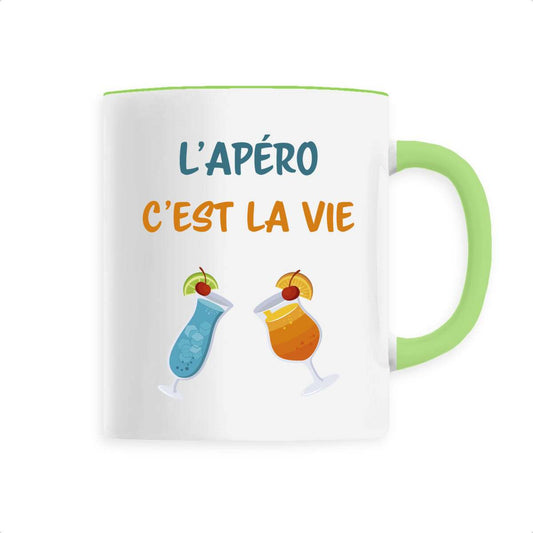 Mug céramique l'apéro c'est la vie