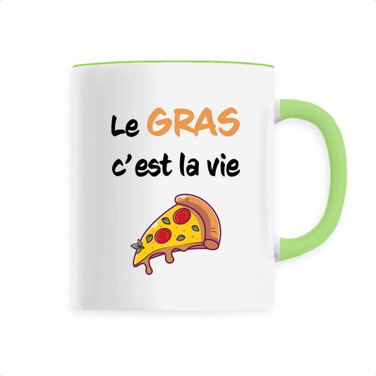 Mug céramique le gras c'est la vie