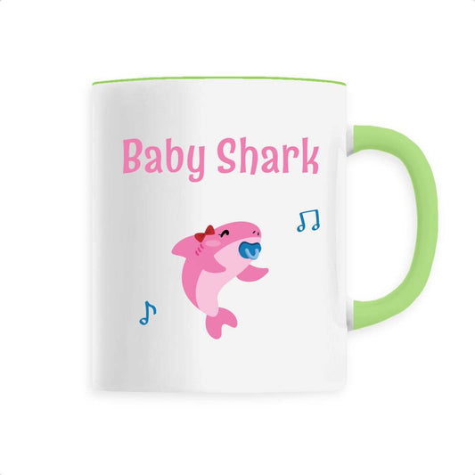 Mug céramique baby shark rose