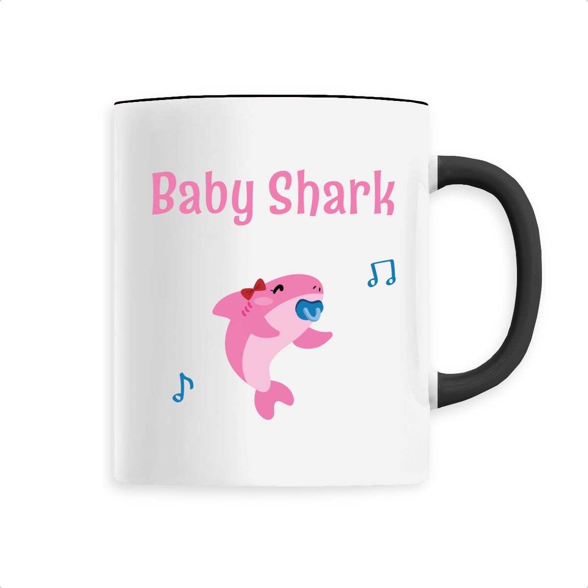 Mug céramique baby shark rose