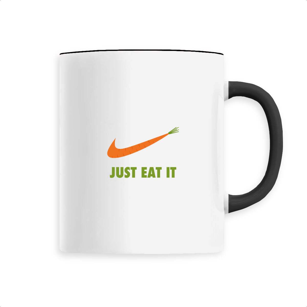 Mug céramique just eat it vert