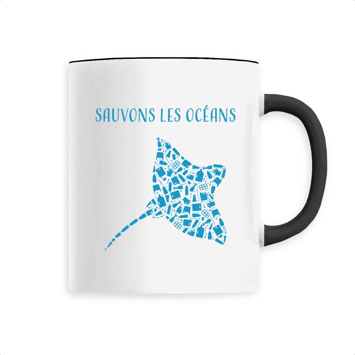 Mug céramique sauvons les océans manta