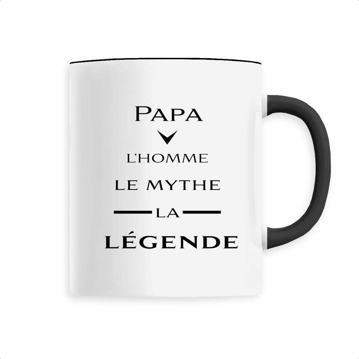 Mug céramique papa la légende black