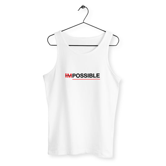 Débardeur homme "possible" blanc