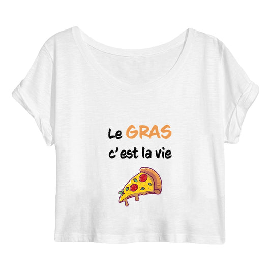 Crop top le gras c'est la vie