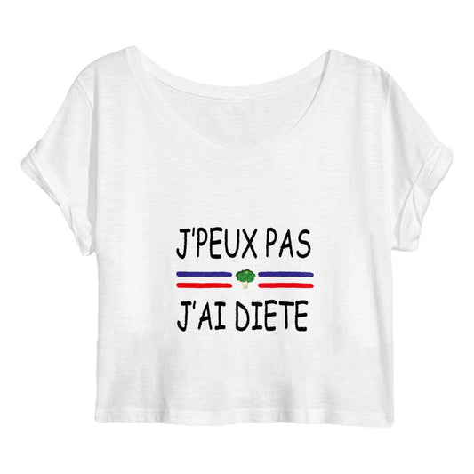 Crop top femme j'peux pas j'ai diète
