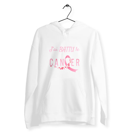Sweat femme j'ai battu le cancer
