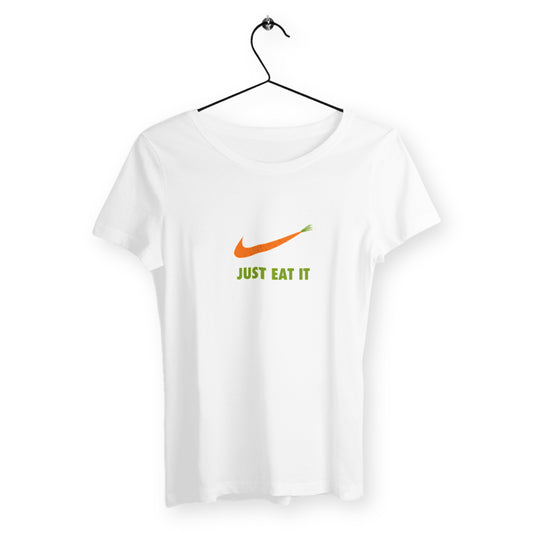 T-shirt femme just eat it vert