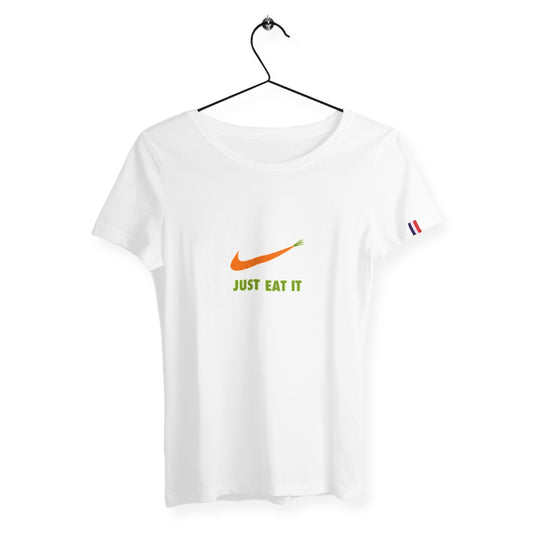 T-shirt femme just eat it vert France édition