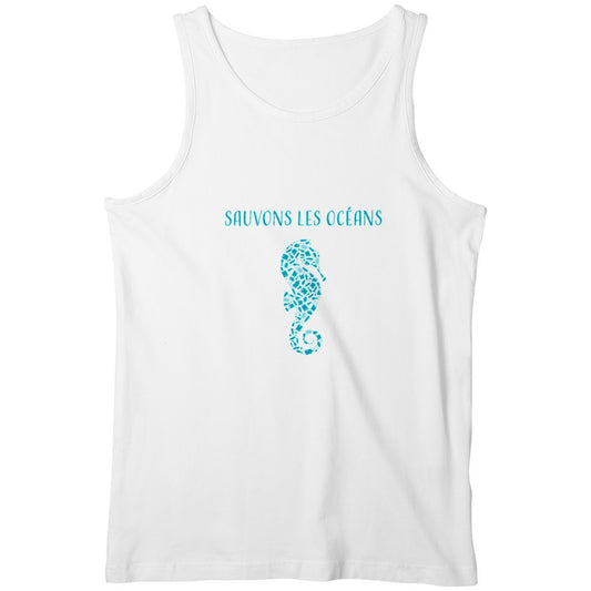 Débardeur homme sauvons les océans hippocampe