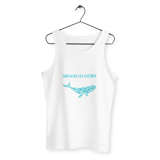 Débardeur homme sauvons les océans baleine