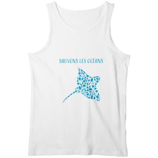 Débardeur homme sauvons les océans manta