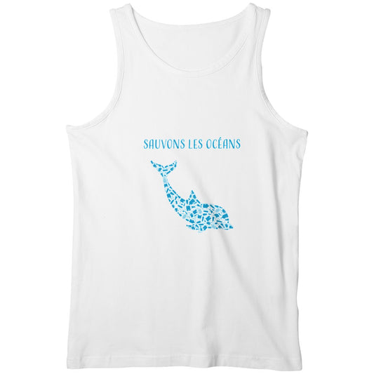 Débardeur homme sauvons les océans dauphin