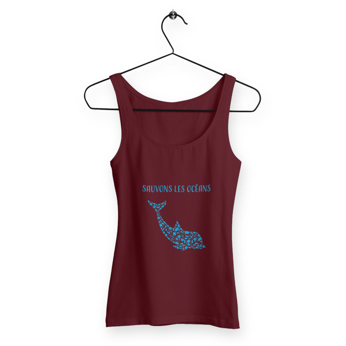Débardeur femme sauvons les océans dauphin