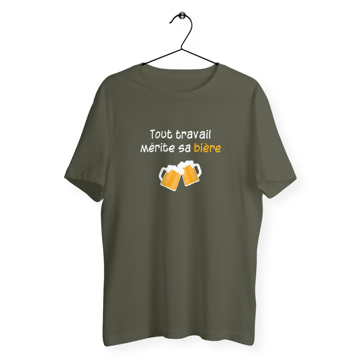 T-shirt homme tout travail mérite sa bière