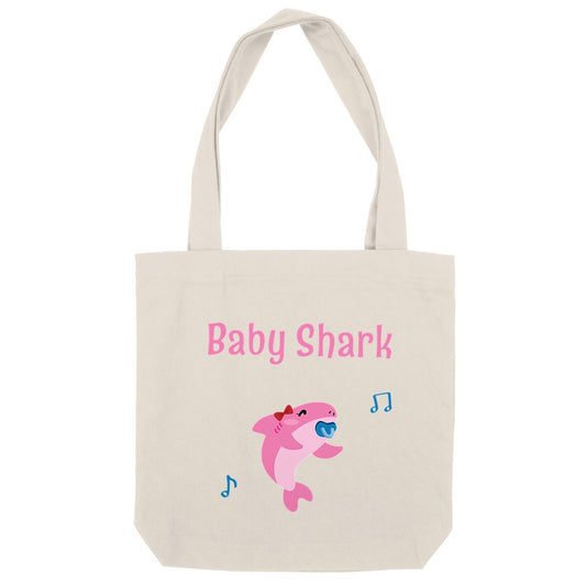 Sac coton baby shark rose