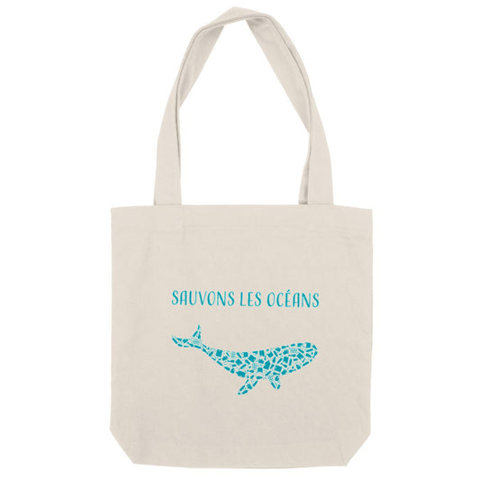 Sac coton sauvons les océans baleine