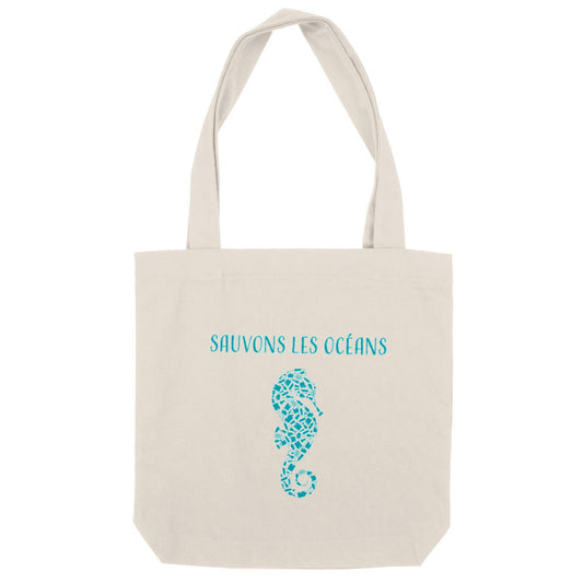 Sac coton sauvons les océans hippocampe