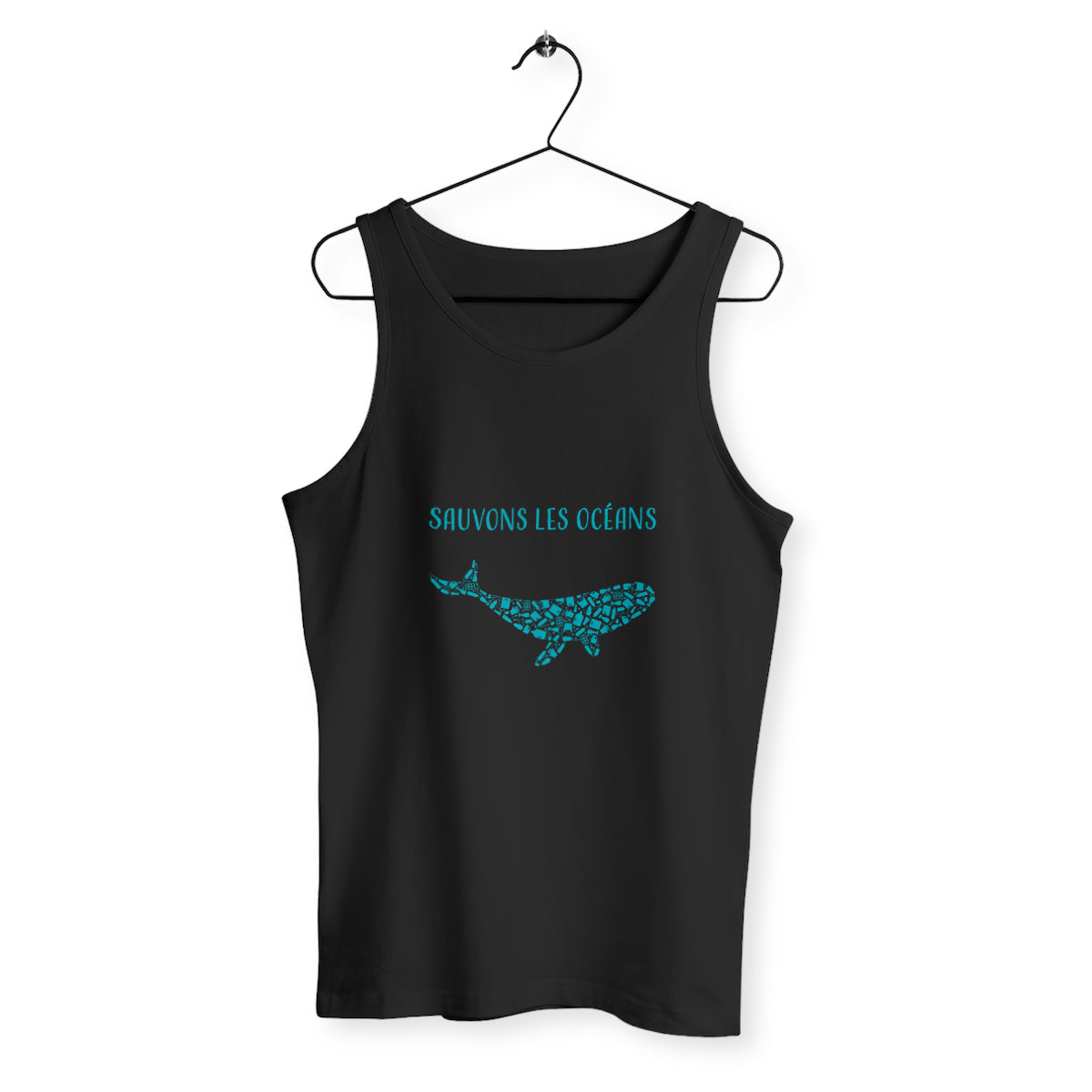 Débardeur homme sauvons les océans baleine