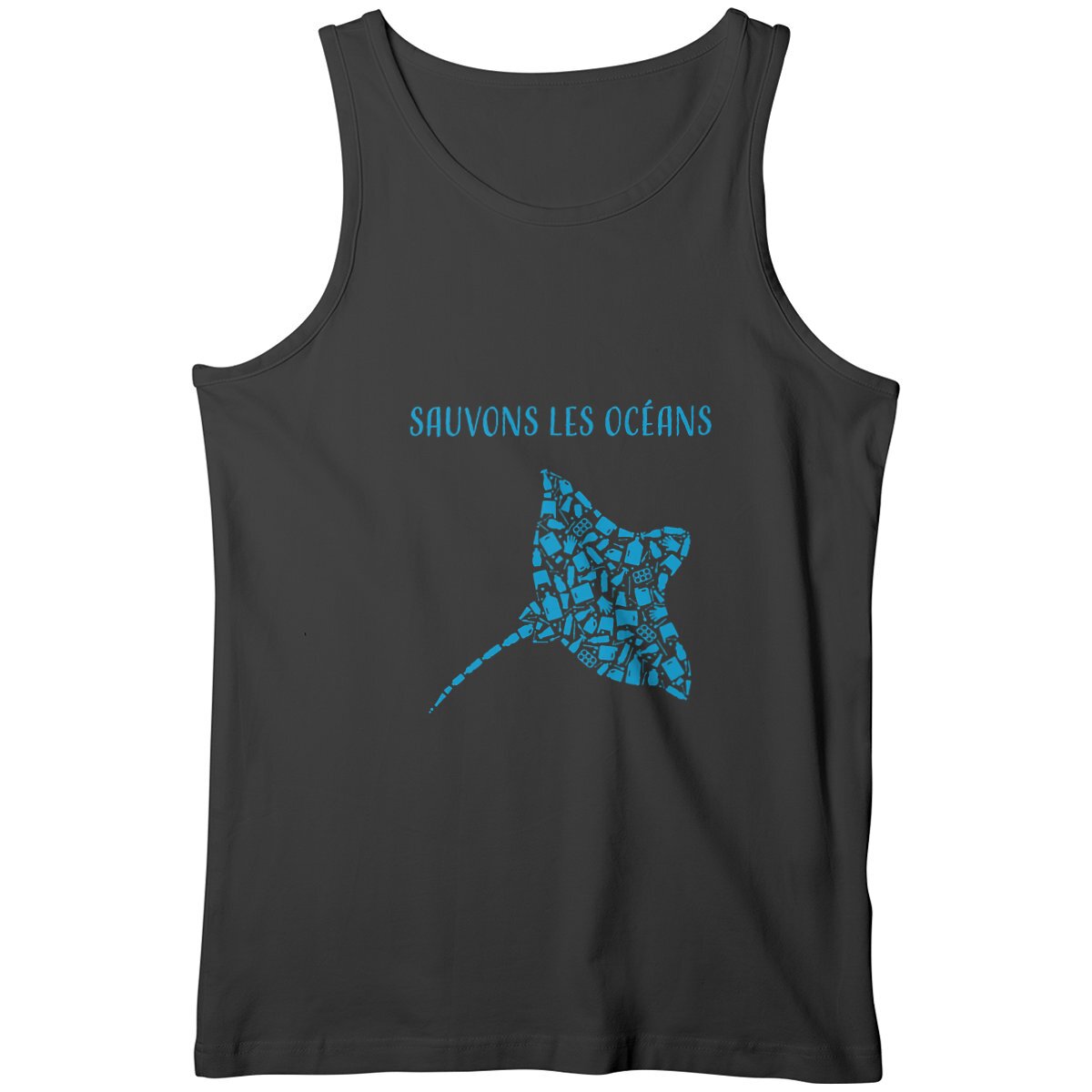 Débardeur homme sauvons les océans manta