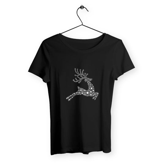 T-shirt femme renne étoilé