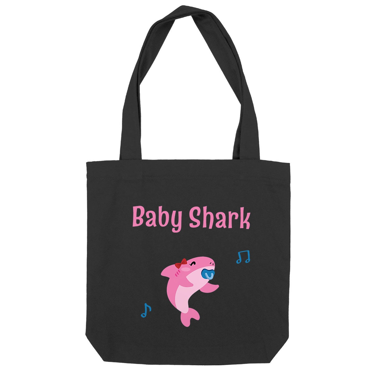 Sac coton baby shark rose