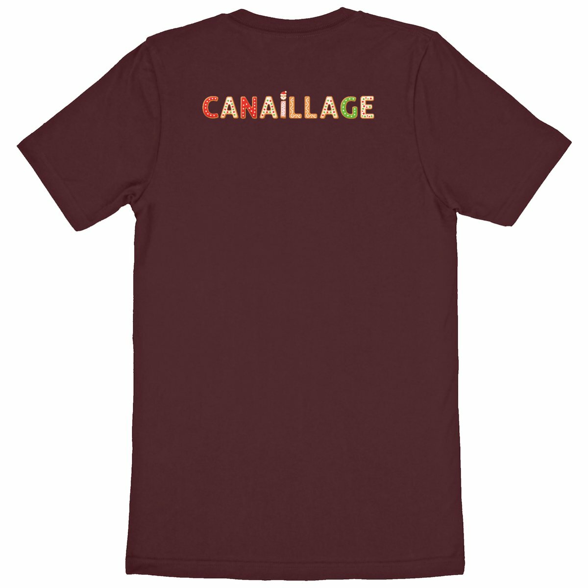 T-shirt canaillage Noël - dos_bordeaux