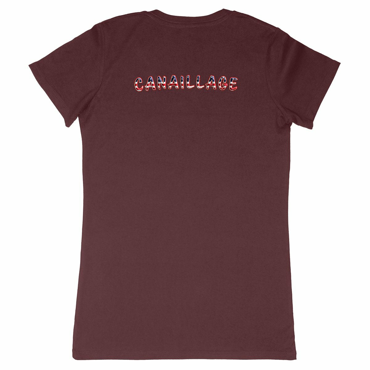 T-shirt femme canaillage USA - dos_bordeaux