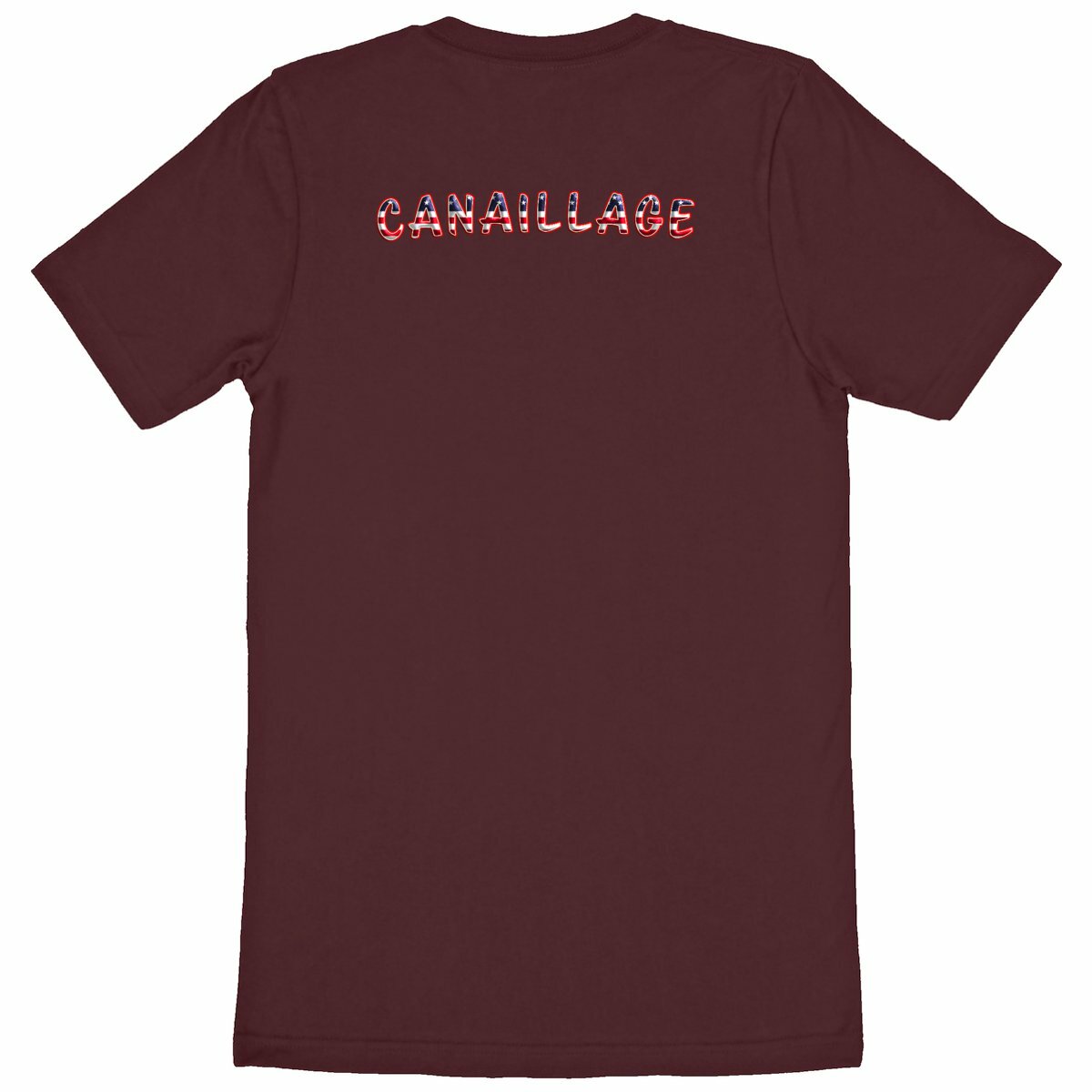 T-shirt homme canaillage USA - dos_bordeaux