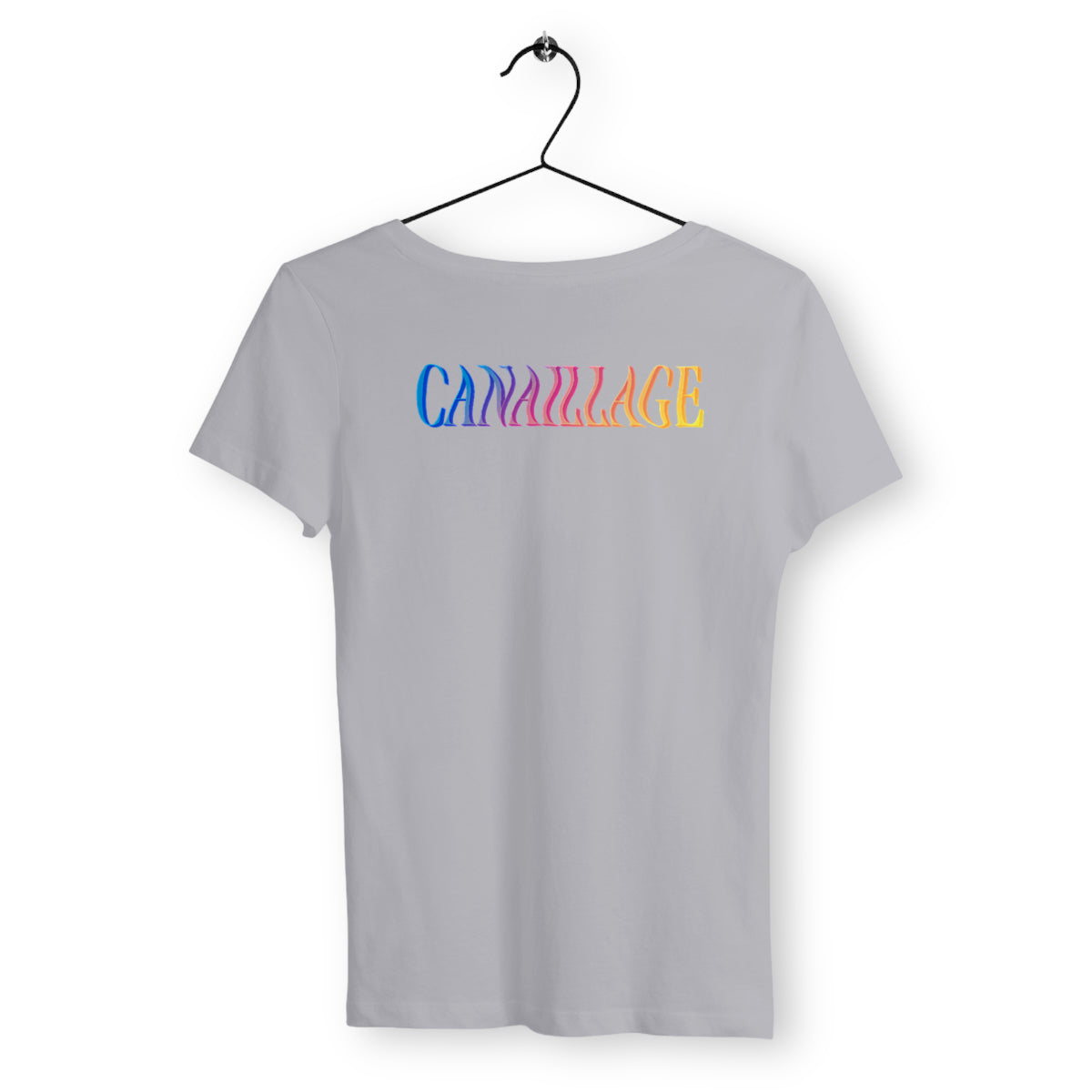 T-shirt femme canaillage color - dos_gris