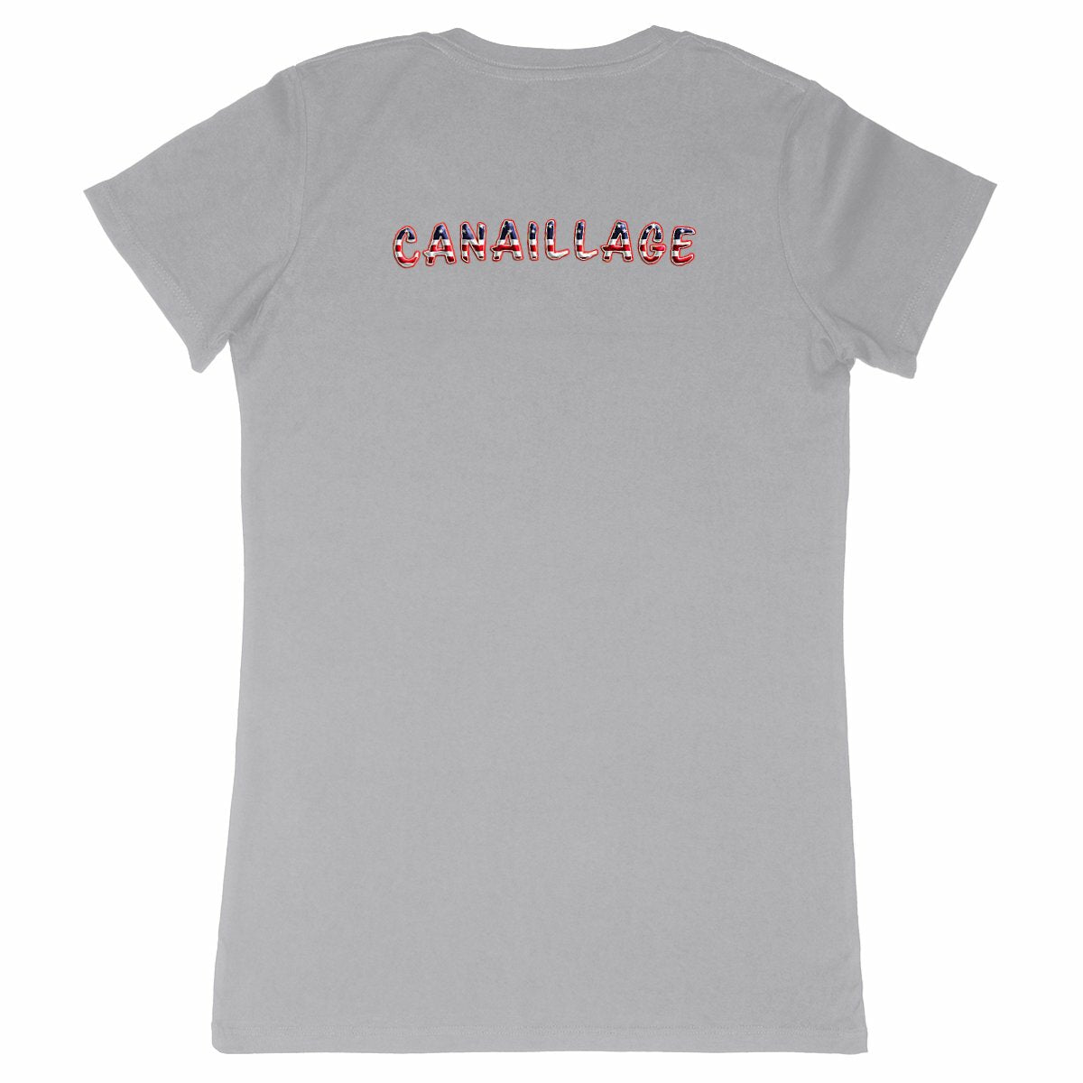 T-shirt femme canaillage USA - dos_gris