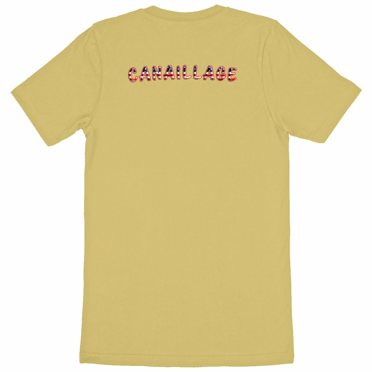 T-shirt homme canaillage USA - dos_jaune