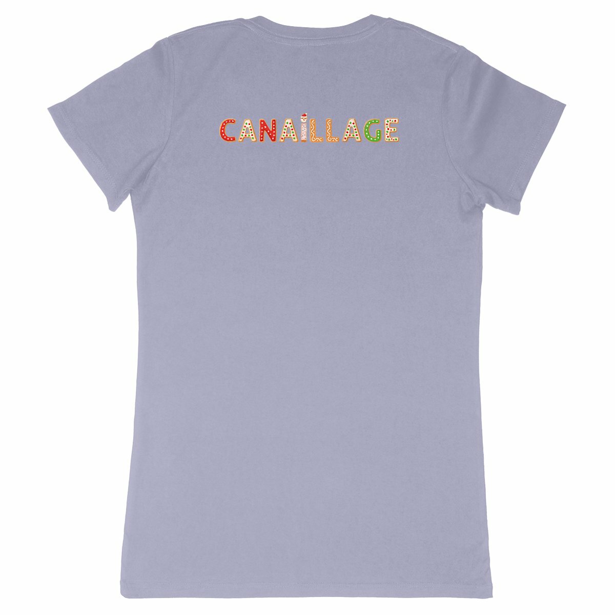 T-shirt femme canaillage Noël - dos_lavande