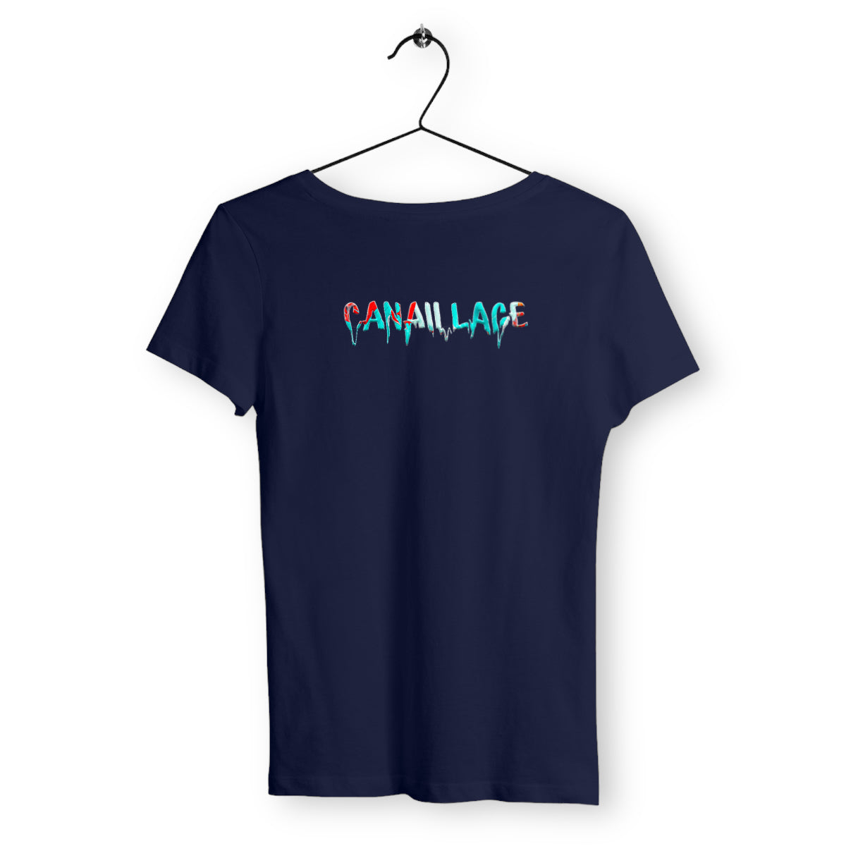 T-shirt femme canaillage paint - dos_marine