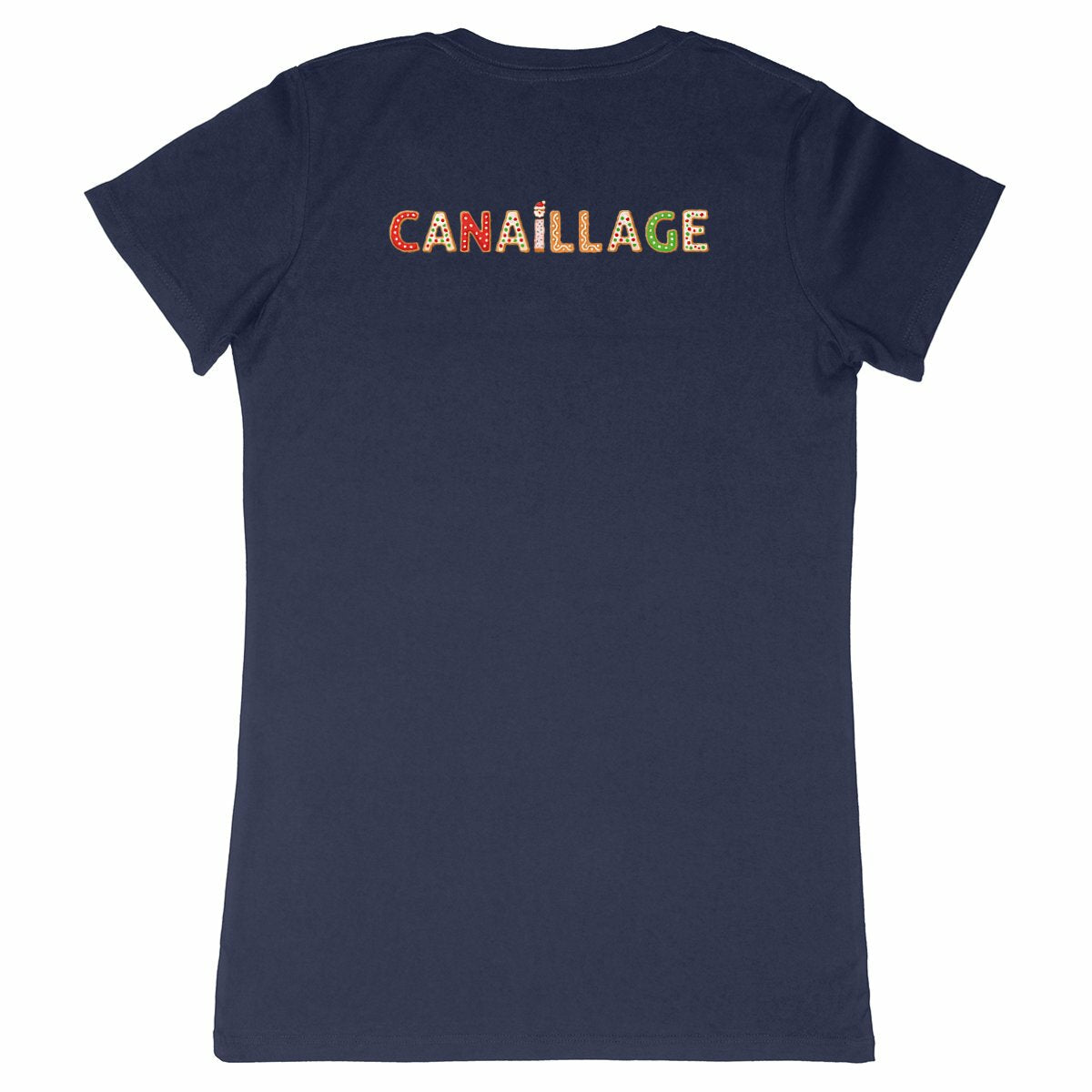 T-shirt femme canaillage Noël - dos_marine