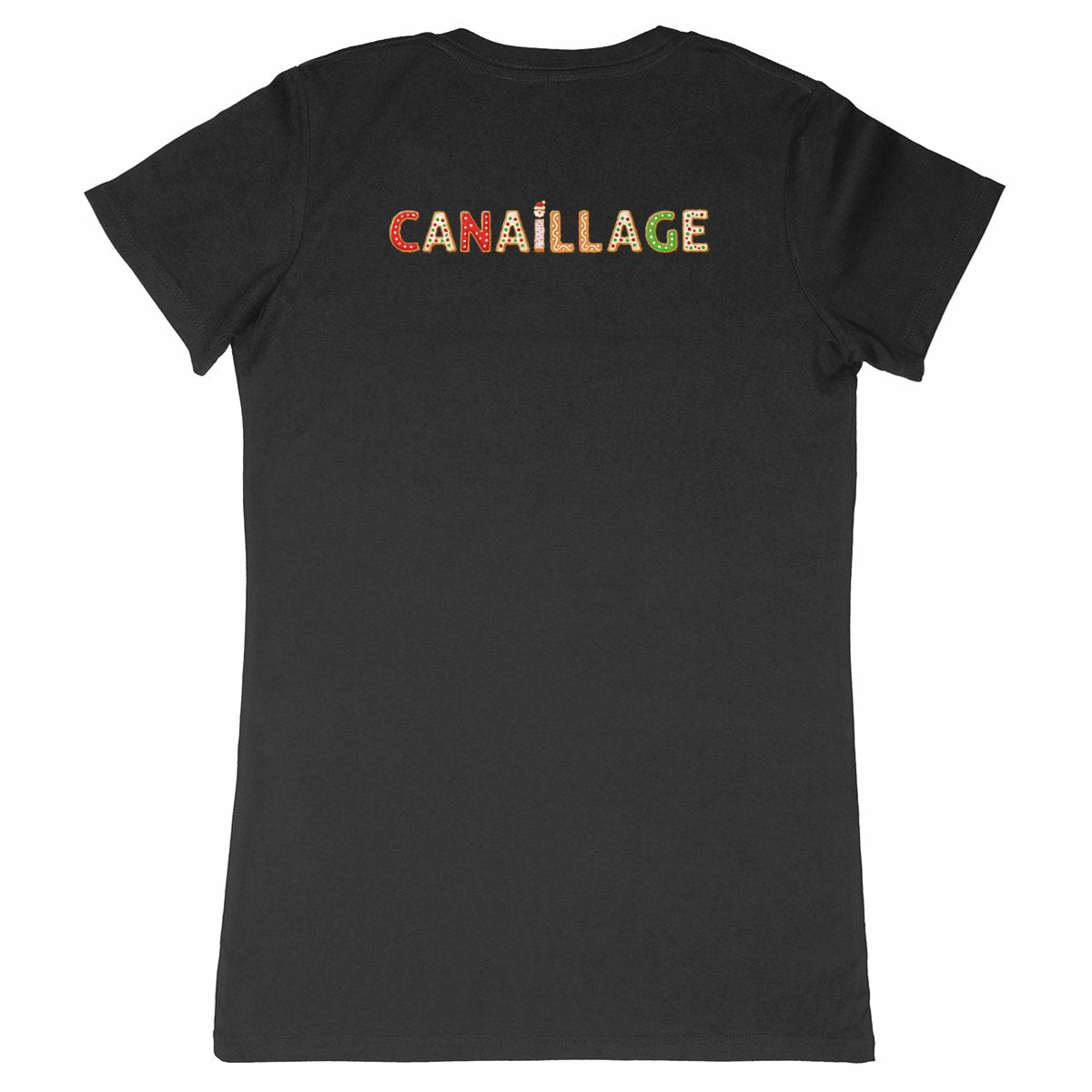 T-shirt femme canaillage Noël - dos_noir