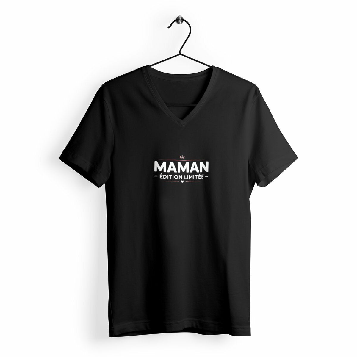T-shirt femme col V Maman édition limitée - face_1