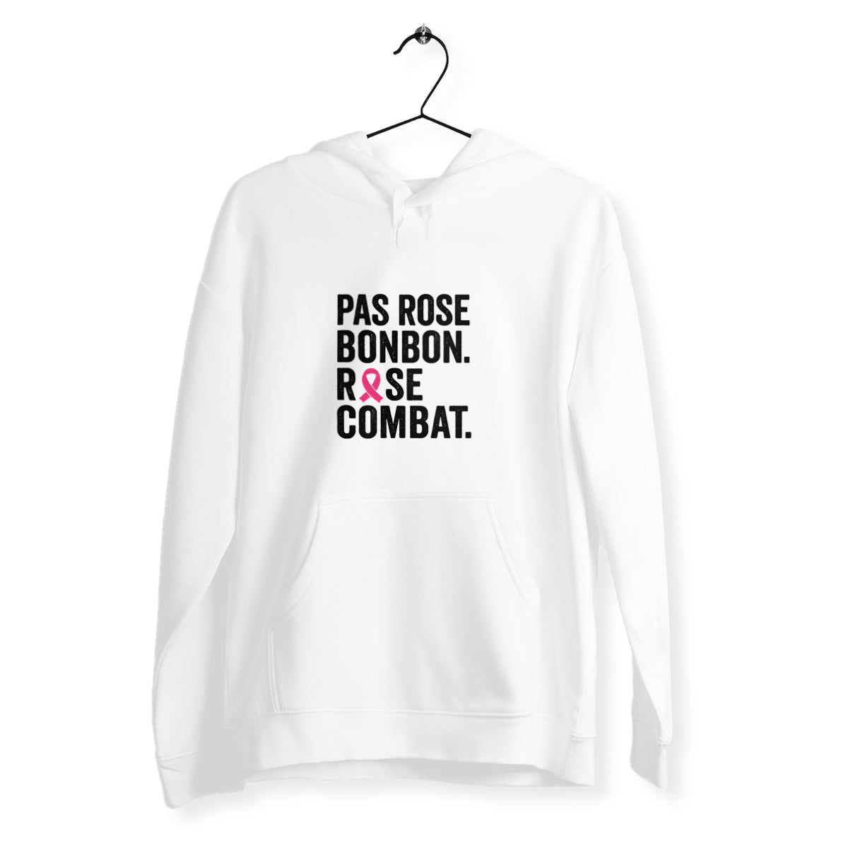 Sweat femme Rose combat - face_blanc