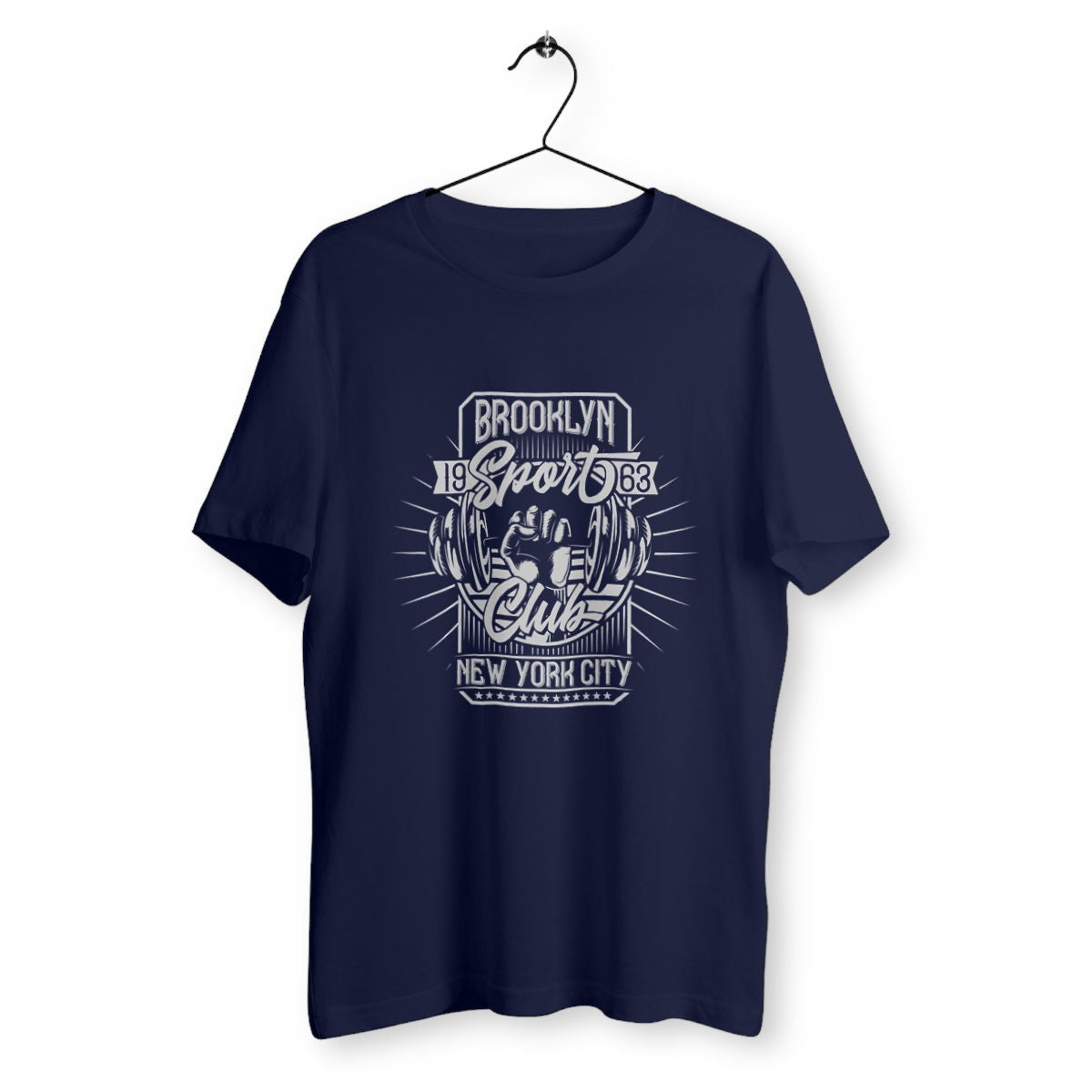 T-shirt homme Brooklyn Club NYC - face_bleumarine