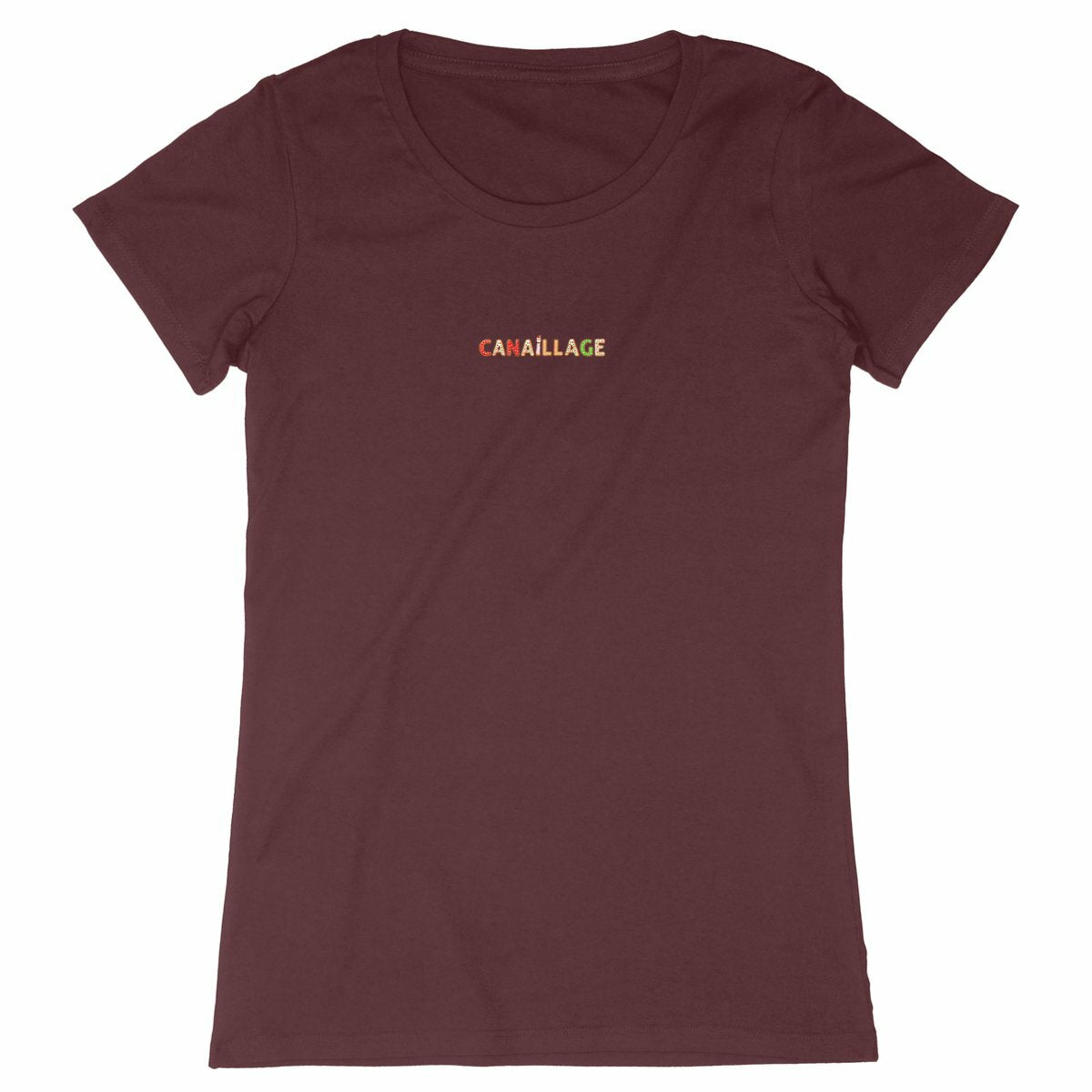 T-shirt femme canaillage Noël - face_bordeaux