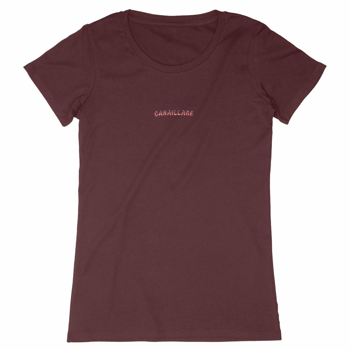 T-shirt femme canaillage USA - face_bordeaux