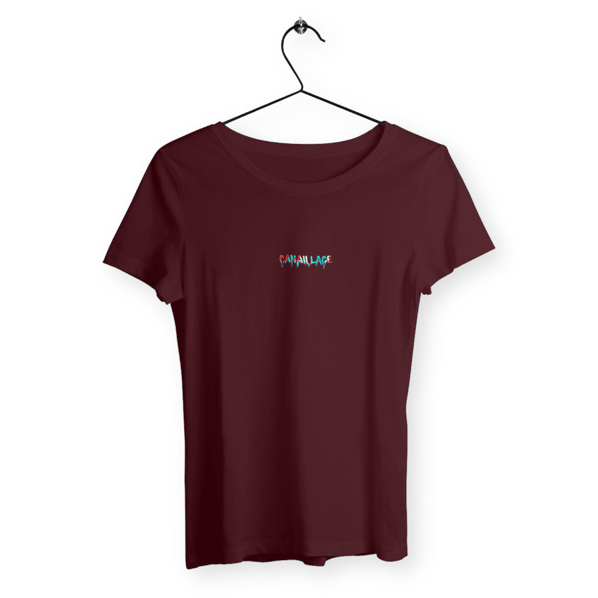 T-shirt femme canaillage paint - face_bordeaux