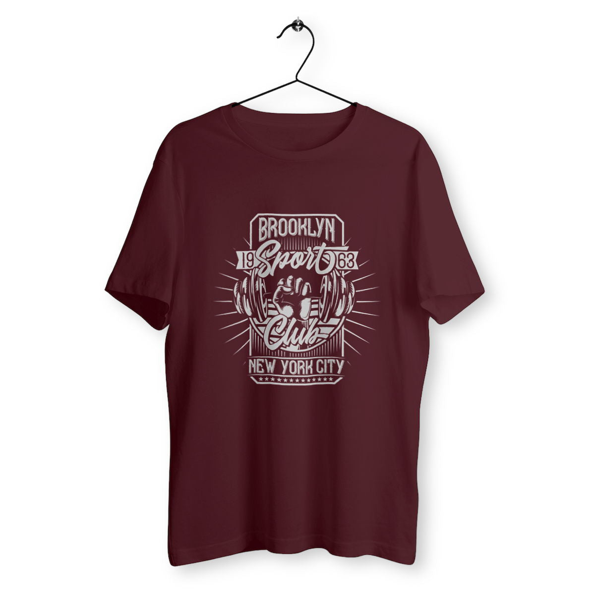 T-shirt homme Brooklyn Club NYC - face_bordeaux